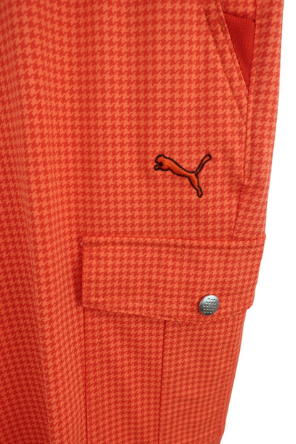 PUMA GOLF(プーマゴルフ) パンツ オレンジ赤千鳥格子 メンズ 82 901255 B-2