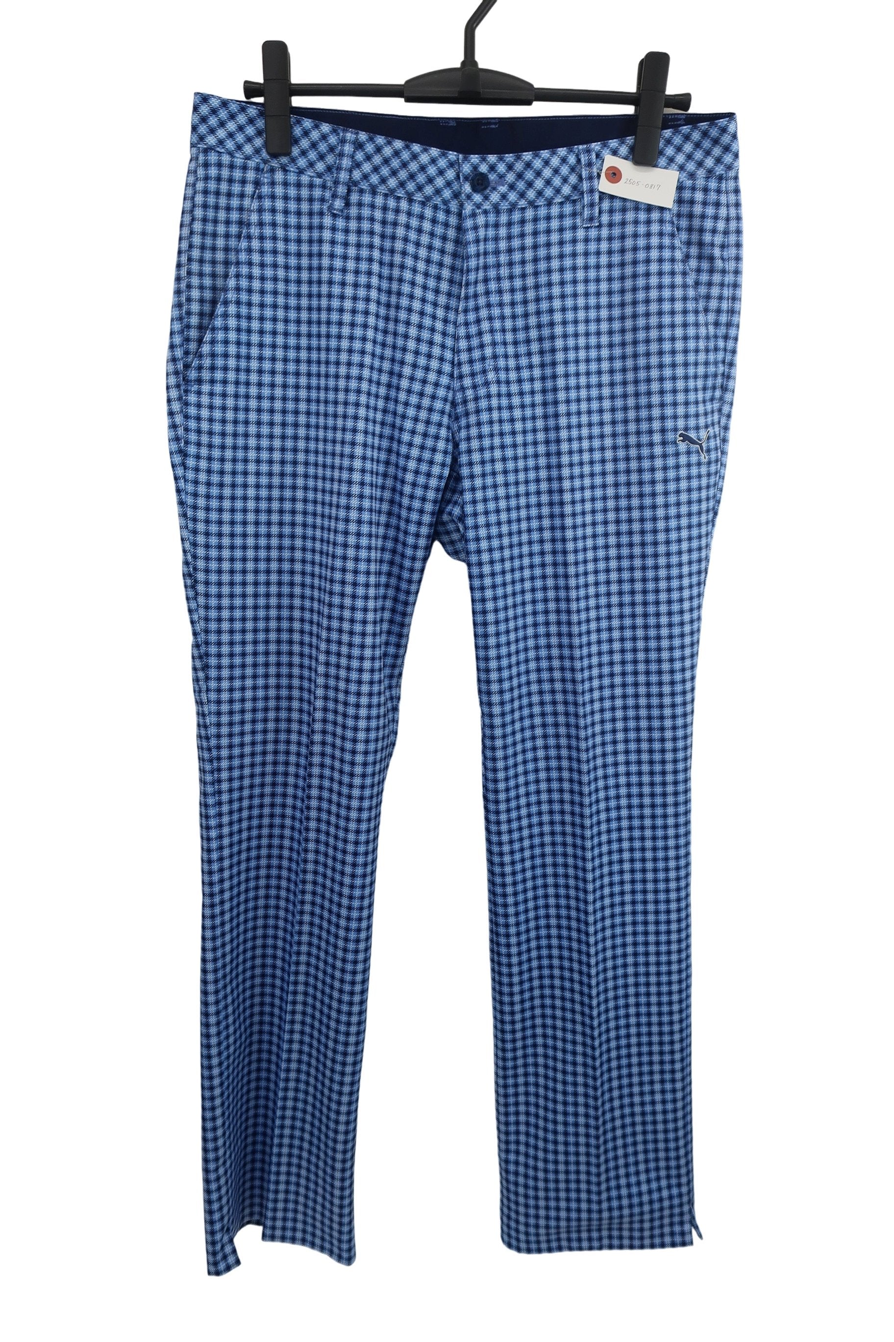 PUMA GOLF(プーマゴルフ) パンツ 青ネイビーチェック メンズ 82 923054 A-1
