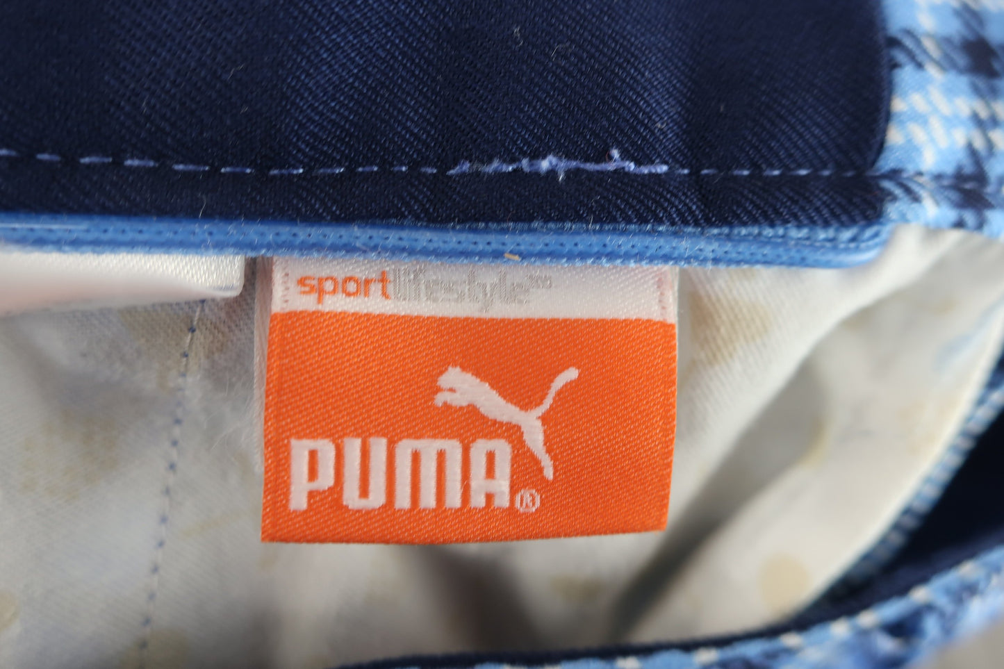 PUMA GOLF(プーマゴルフ) パンツ 青ネイビーチェック メンズ 82 923054 A-6