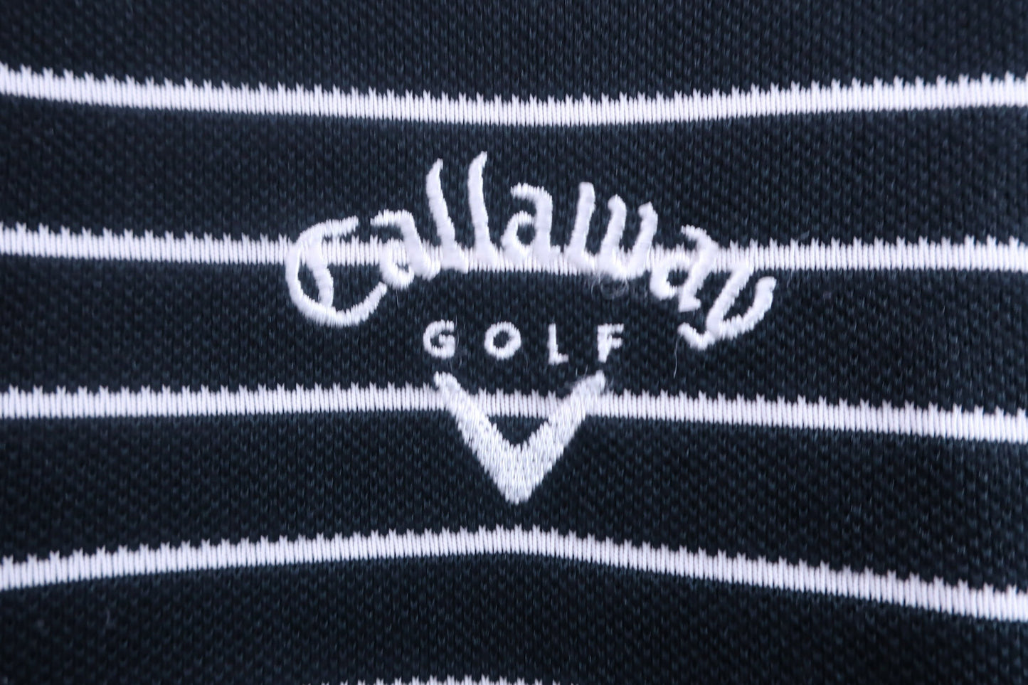 Callaway(キャロウェイ) 半袖ポロシャツ 黒白ボーダー メンズ LL 241-151513 B-2