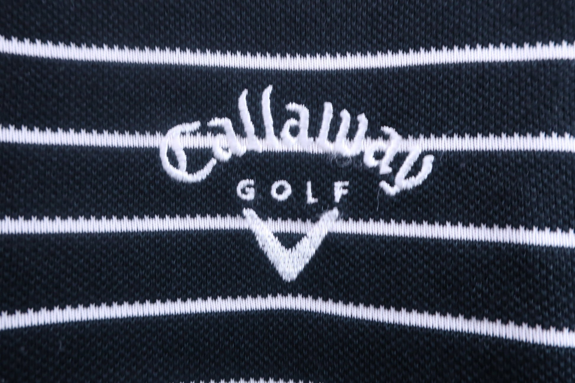 Callaway(キャロウェイ) 半袖ポロシャツ 黒白ボーダー メンズ LL 241-151513 B-2