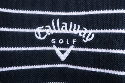 Callaway(キャロウェイ) 半袖ポロシャツ 黒白ボーダー メンズ LL 241-151513 B-2