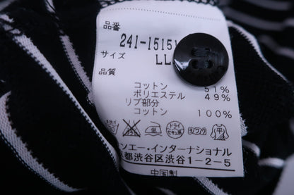 Callaway(キャロウェイ) 半袖ポロシャツ 黒白ボーダー メンズ LL 241-151513 B-6