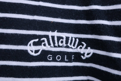 Callaway(キャロウェイ) 長袖モックネックシャツ 黒白ボーダー メンズ L 241-952556 B-2