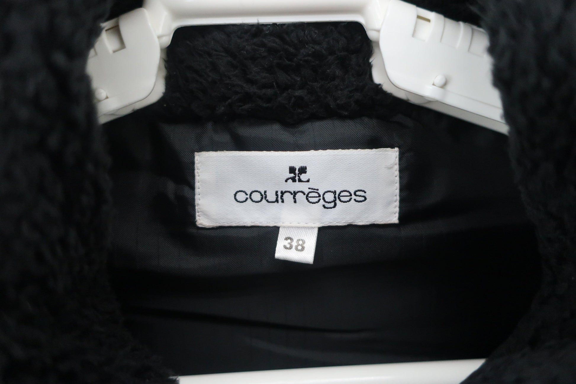 courreges(クレージュ) ボアベスト 黒 レディース 38 B-2