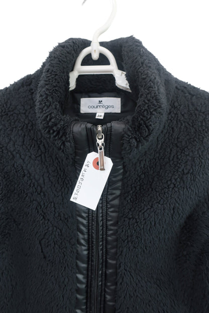 courreges(クレージュ) ボアベスト 黒 レディース 38 B-3