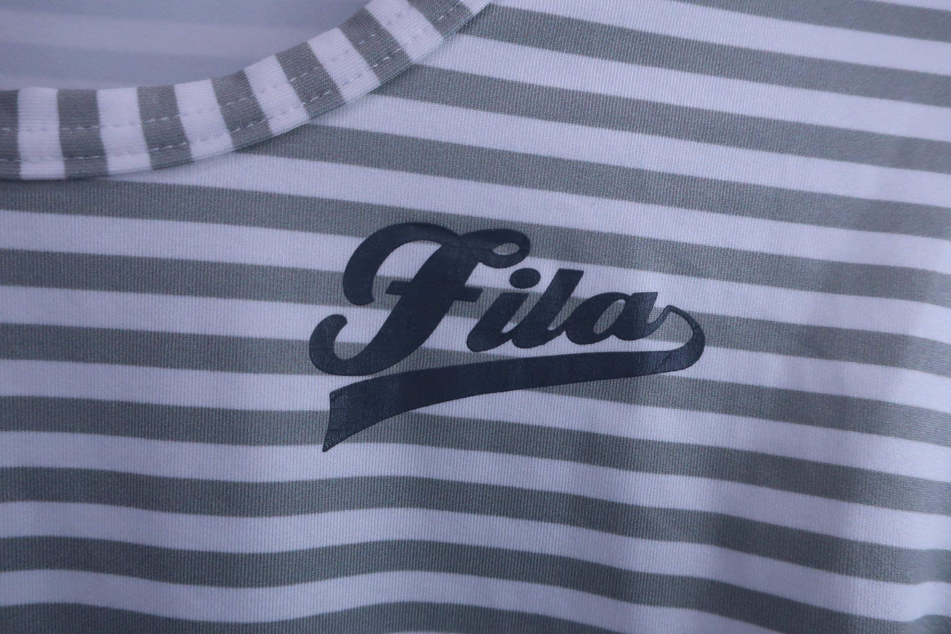FILA GOLF(フィラゴルフ) インナーシャツ カーキ白ボーダー レディース M B-2