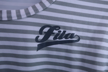 FILA GOLF(フィラゴルフ) インナーシャツ カーキ白ボーダー レディース M B-2