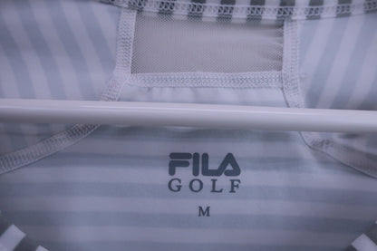 FILA GOLF(フィラゴルフ) インナーシャツ カーキ白ボーダー レディース M B-3