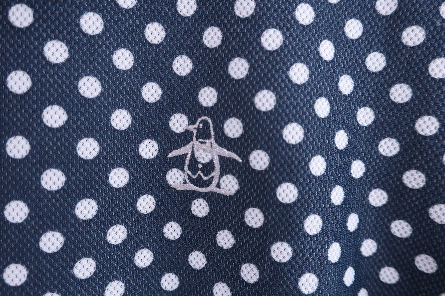 Munsingwear(マンシングウェア) 長袖モックネックシャツ ネイビー白ドット レディース M A-2