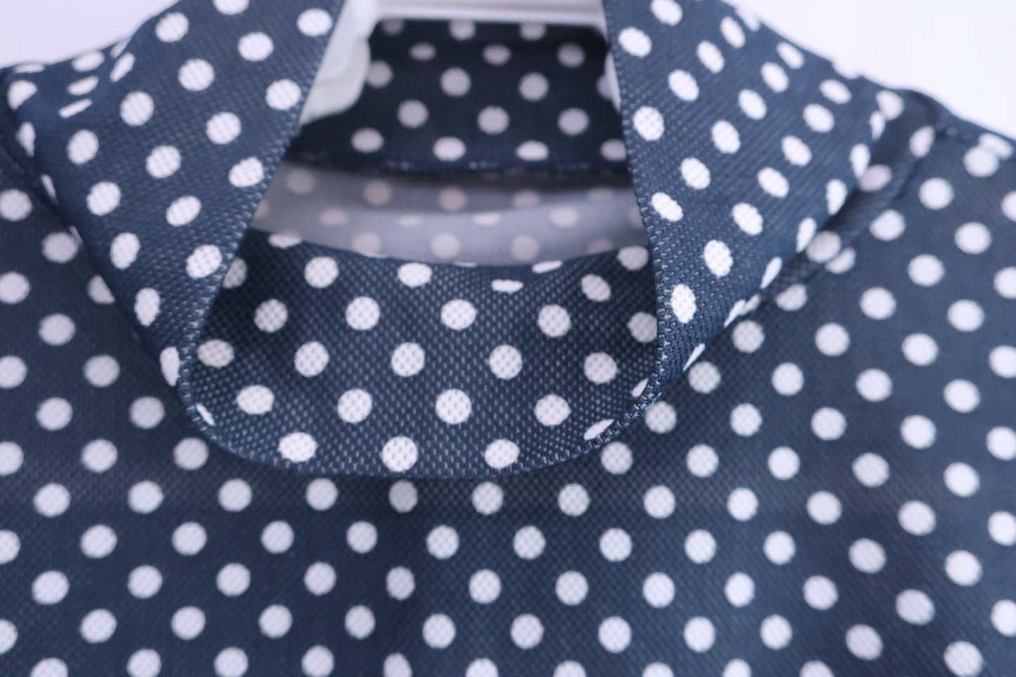 Munsingwear(マンシングウェア) 長袖モックネックシャツ ネイビー白ドット レディース M A-3