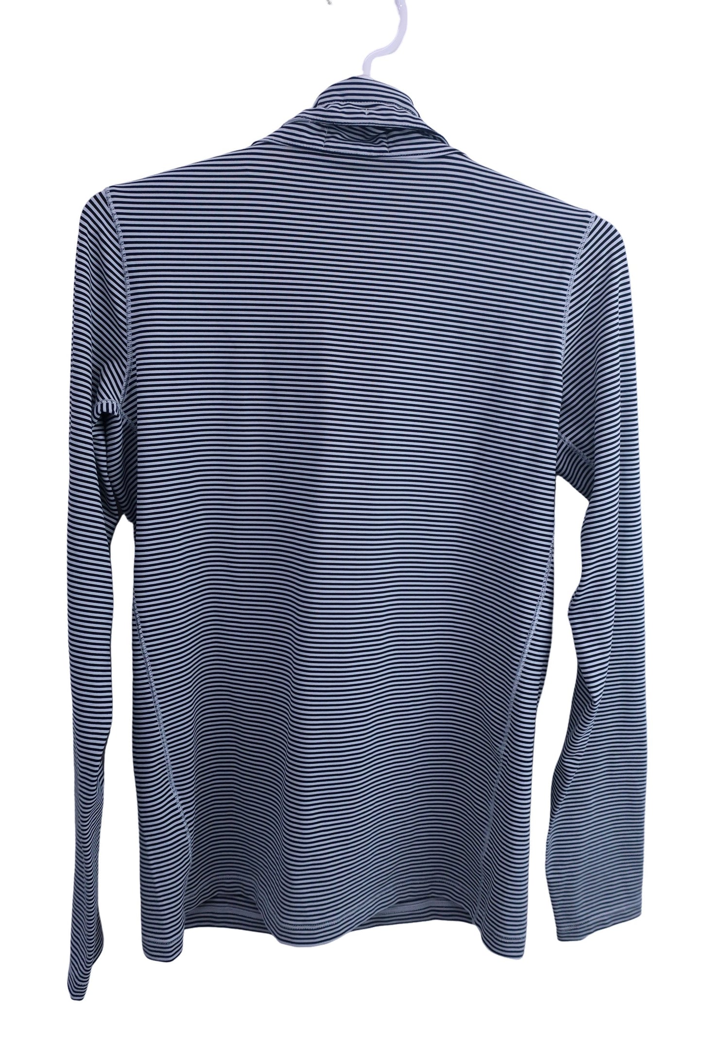 Calvin Klein golf(カルバンクラインゴルフ) ハーフジップ長袖シャツ 黒グレーボーダー レディース M B-5