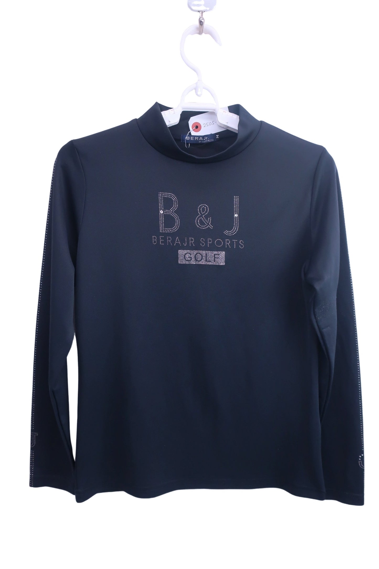 BERA Jr. GOLF(ベラジュニアゴルフ) 長袖モックネックシャツ 黒 レディース M B-1