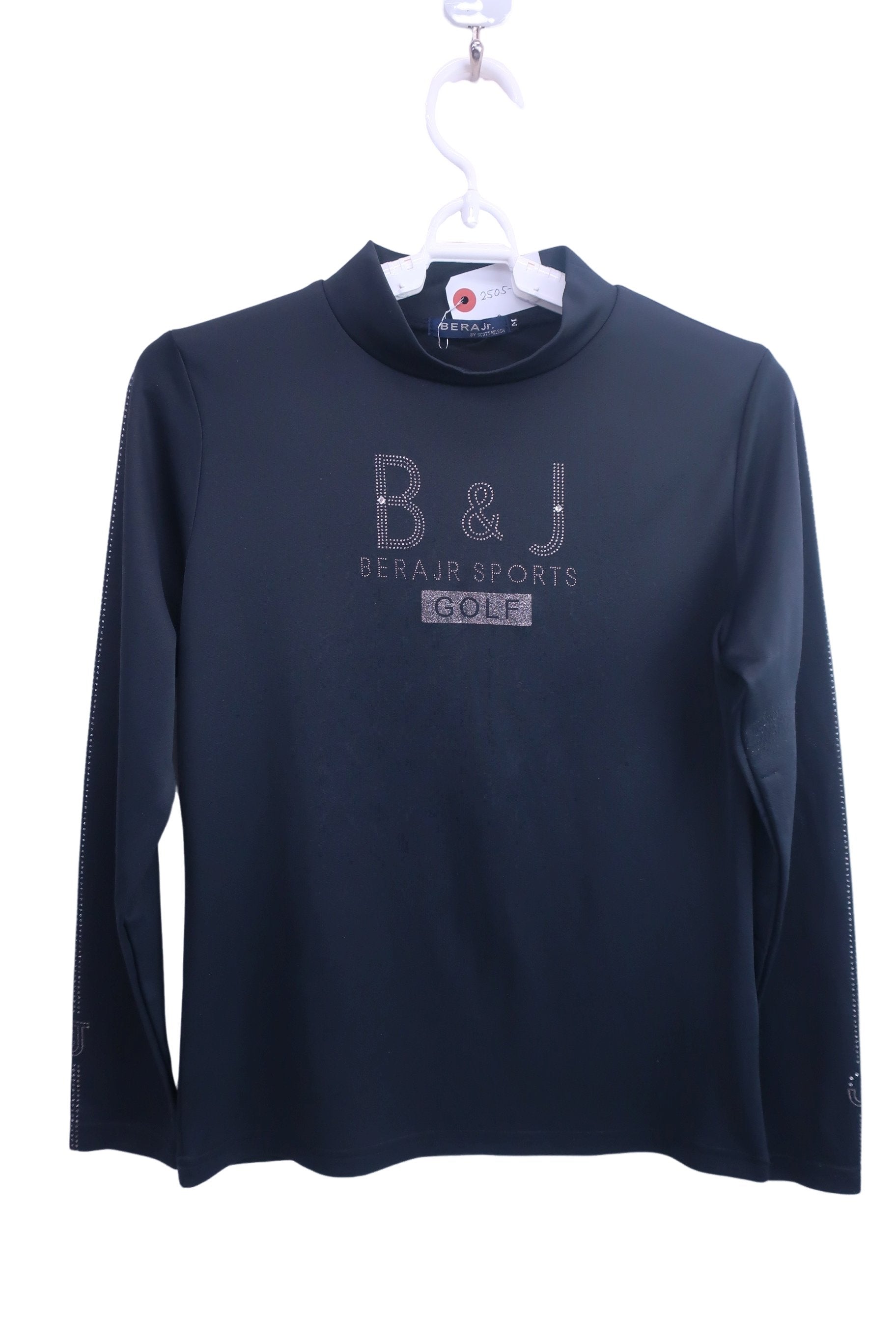 BERA Jr. GOLF(ベラジュニアゴルフ) 長袖モックネックシャツ 黒 レディース M B-1