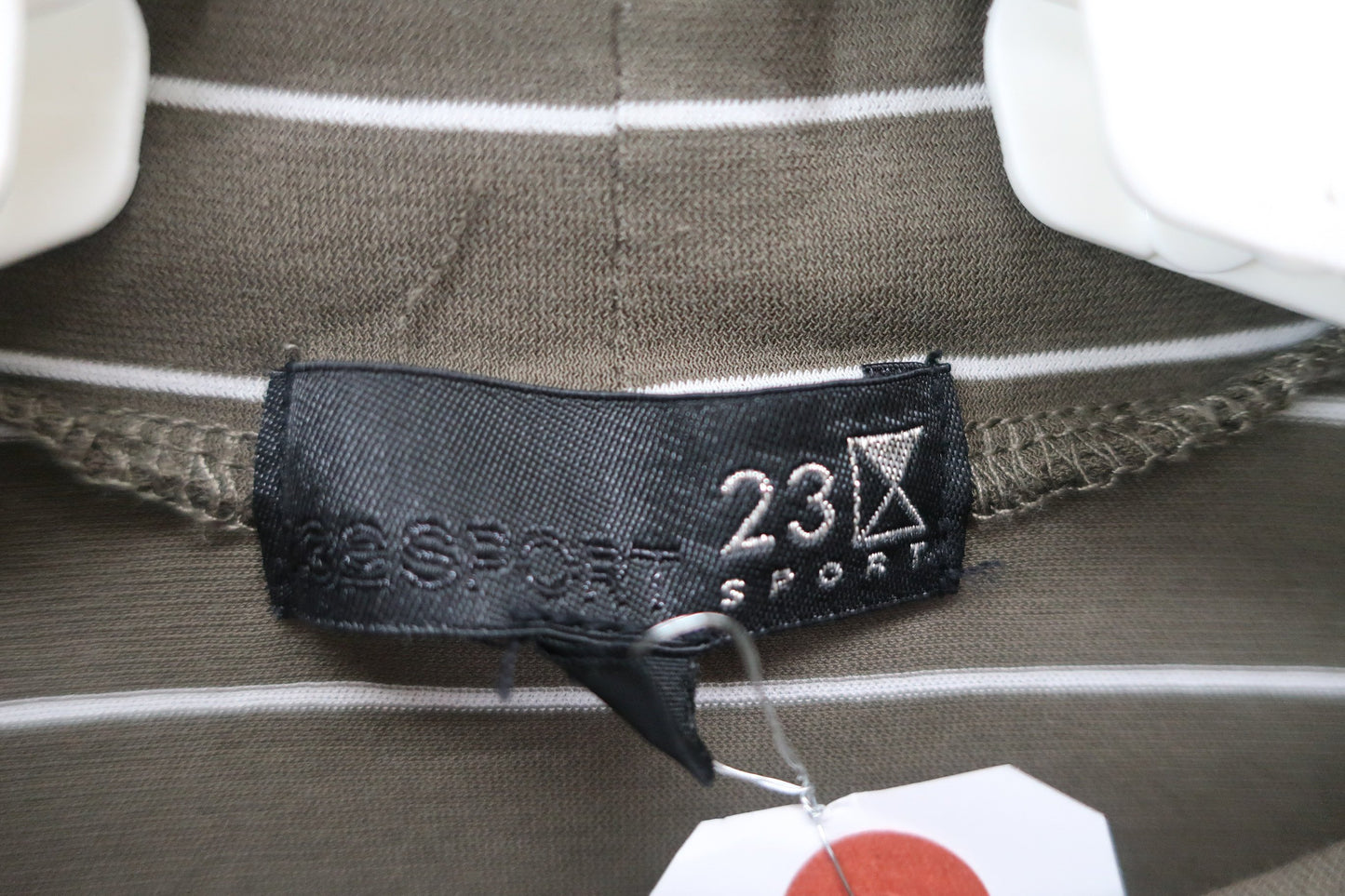 23区 SPORT(23区スポーツ) ハイネック長袖シャツ 茶白ボーダー レディース M B-2