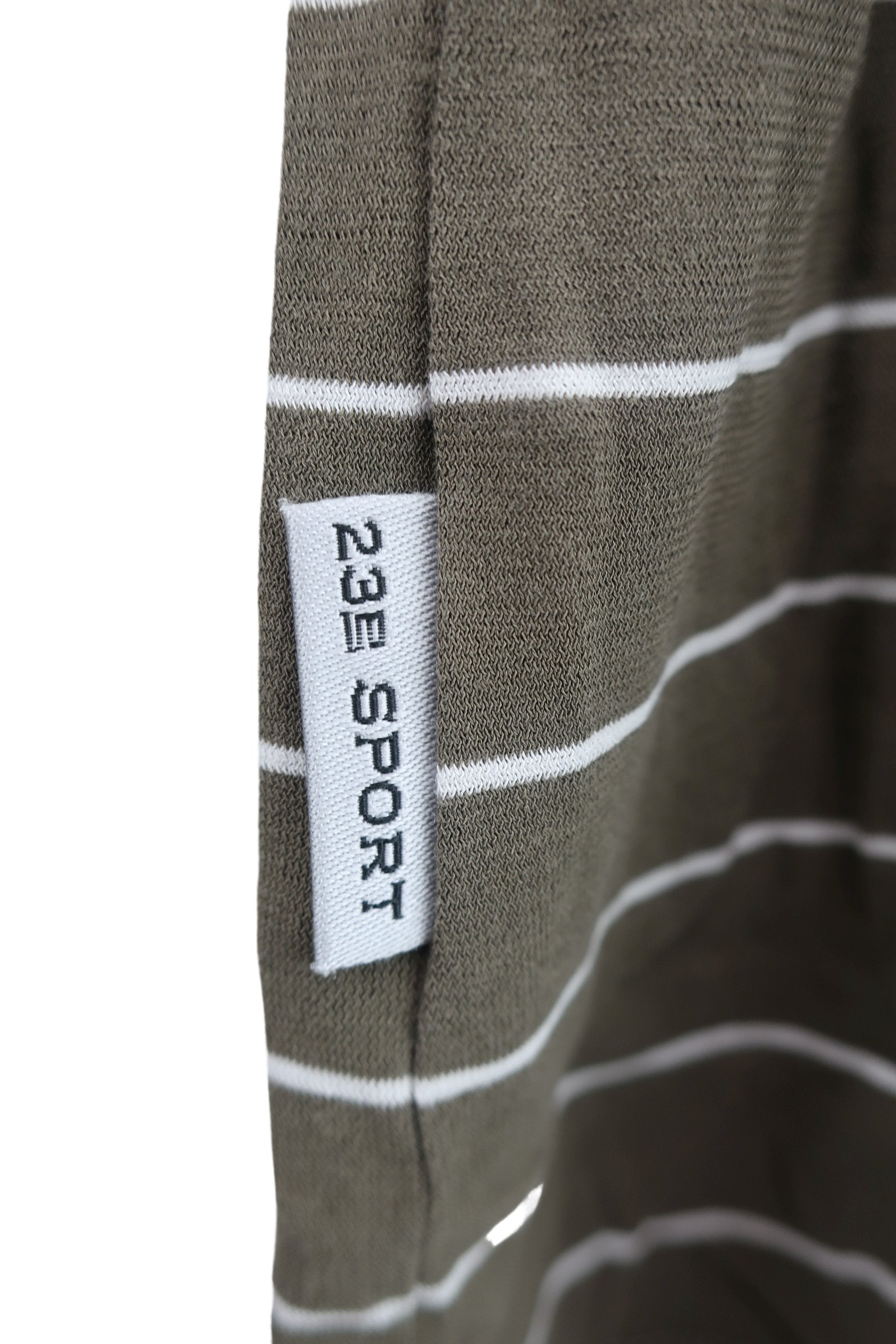 23区 SPORT(23区スポーツ) ハイネック長袖シャツ 茶白ボーダー レディース M B-3