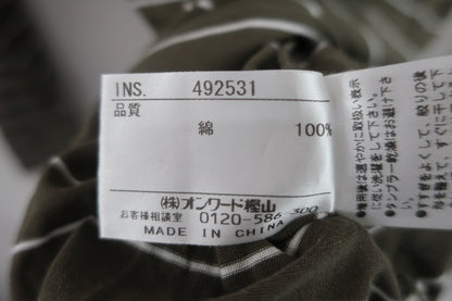 23区 SPORT(23区スポーツ) ハイネック長袖シャツ 茶白ボーダー レディース M B-6