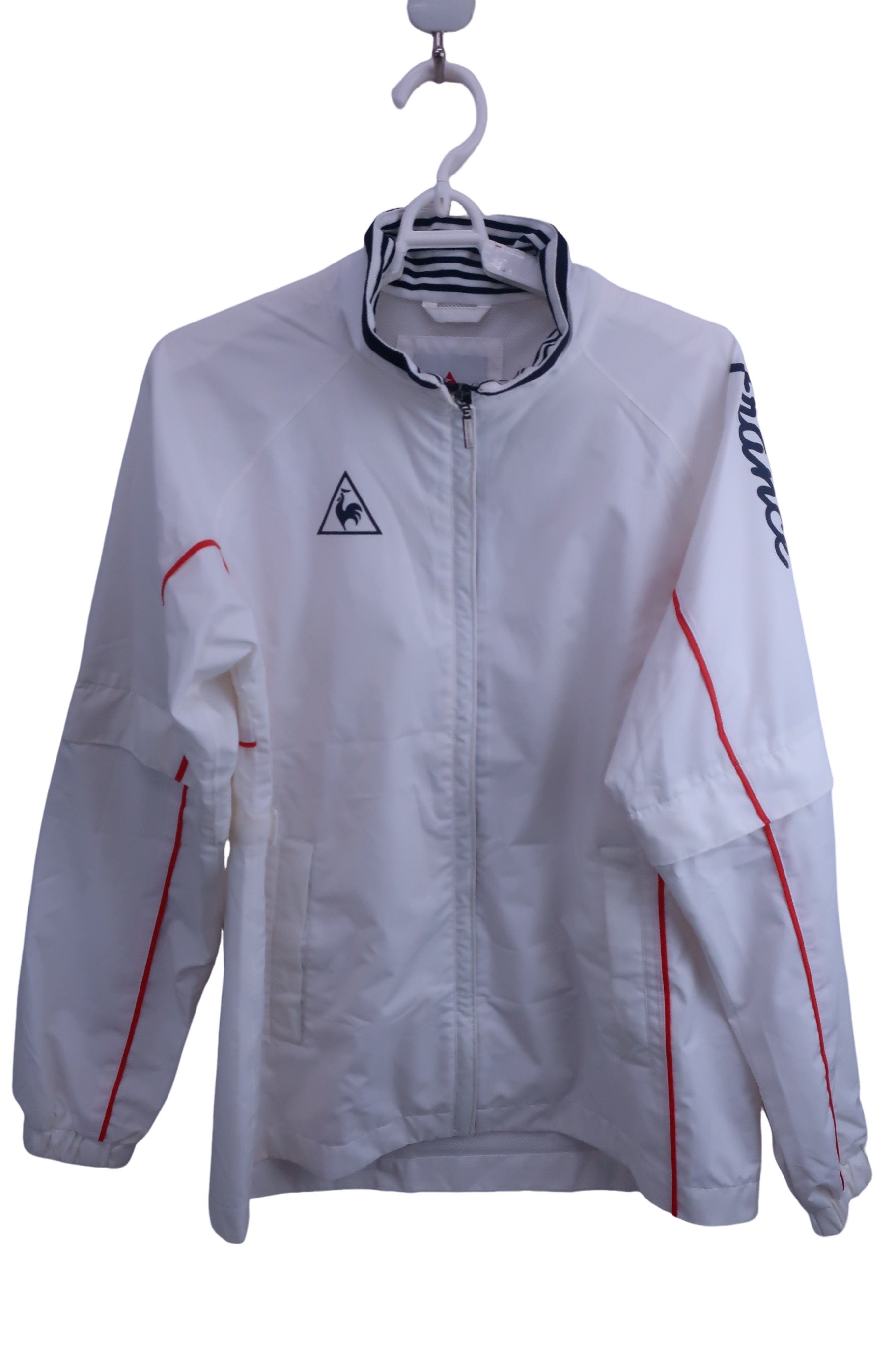le coq sportif(ルコックスポルティフ) ウィンドブレーカー上下セット 白ネイビー レディース M C-2