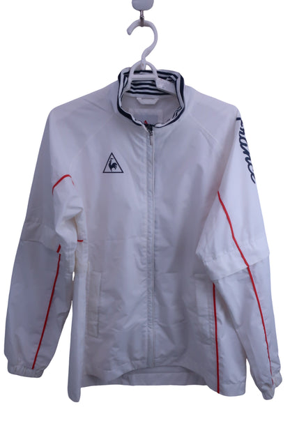 le coq sportif(ルコックスポルティフ) ウィンドブレーカー上下セット 白ネイビー レディース M C-2