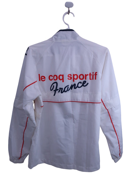 le coq sportif(ルコックスポルティフ) ウィンドブレーカー上下セット 白ネイビー レディース M C-4