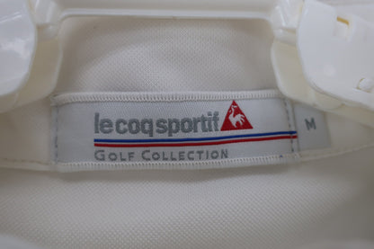 le coq sportif(ルコックスポルティフ) ハーフジップ半袖シャツ 白 レディース M C-3