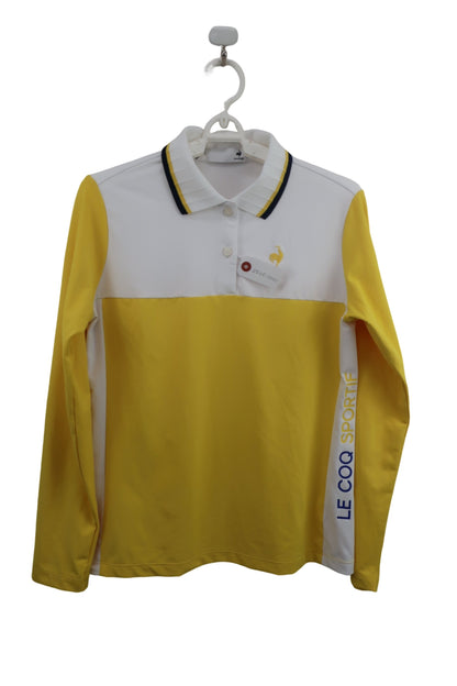 le coq sportif(ルコックスポルティフ) 長袖ポロシャツ 黄白 レディース M A-1