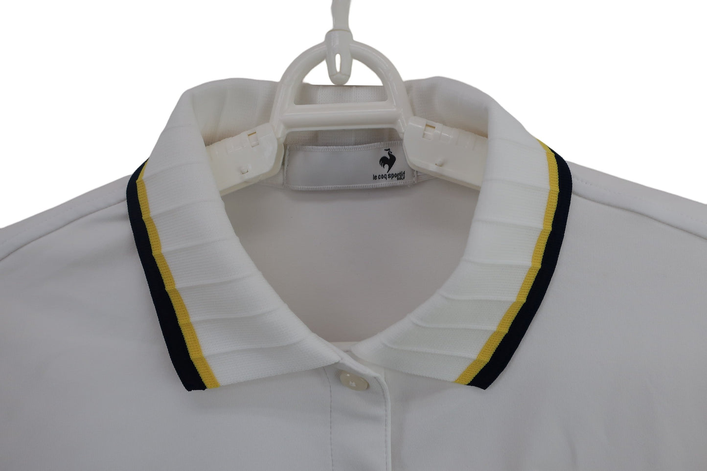 le coq sportif(ルコックスポルティフ) 長袖ポロシャツ 黄白 レディース M A-4