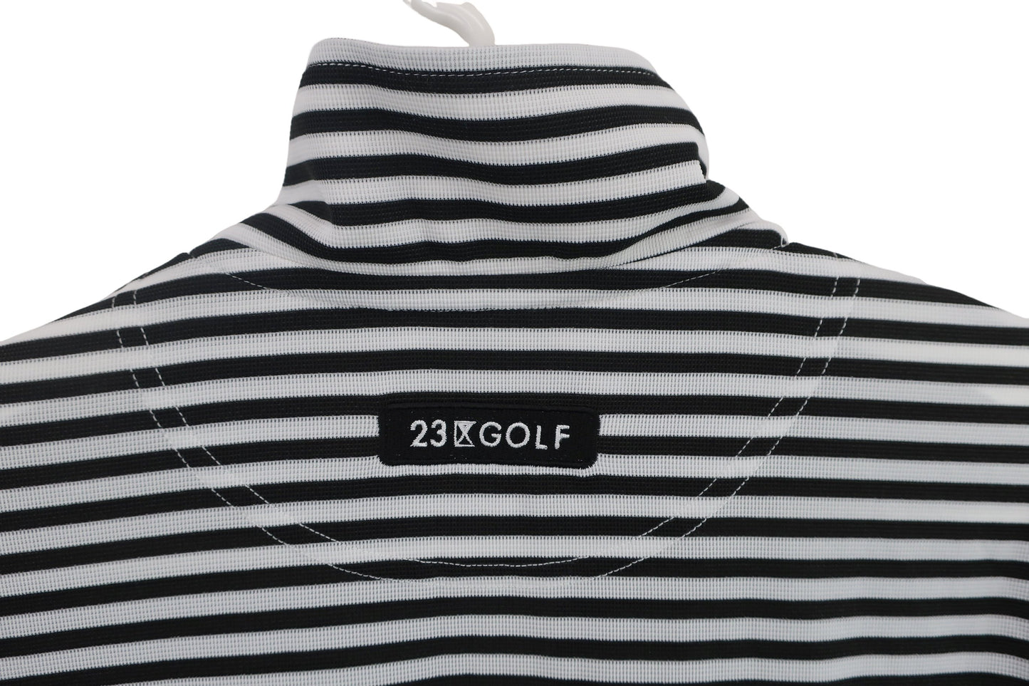 23区 GOLF(23区ゴルフ) フルジップブルゾン 白黒ボーダー レディース L C-7