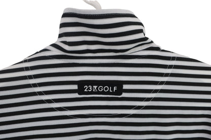 23区 GOLF(23区ゴルフ) フルジップブルゾン 白黒ボーダー レディース L C-7