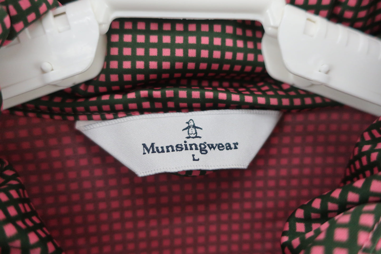 Munsingwear(マンシングウェア) ウィンドブレーカー ピンクチェック レディース L A-3