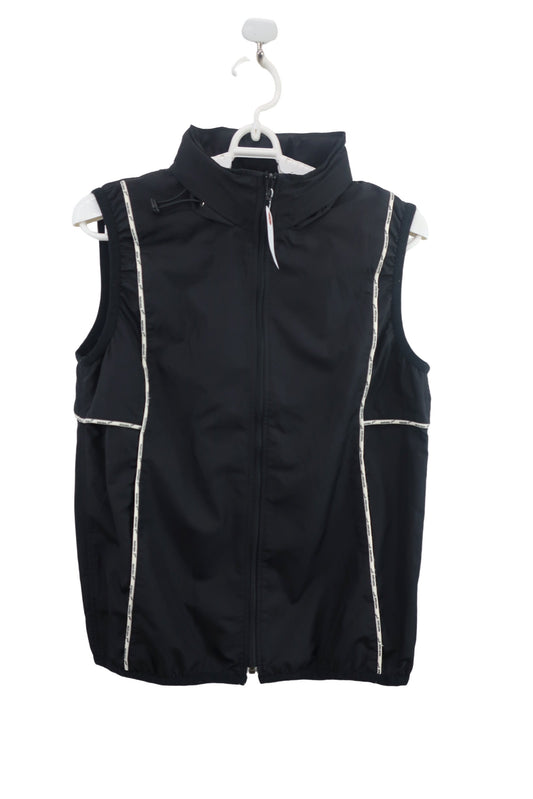 marie claire sport(マリ・クレール・スポーツ) フルジップベスト 黒 レディース M B-1