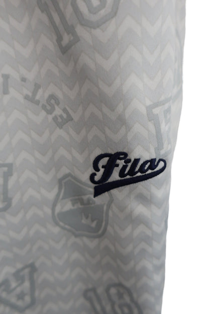FILA GOLF(フィラゴルフ) 裏起毛パンツ グレー総柄 レディース L B-2