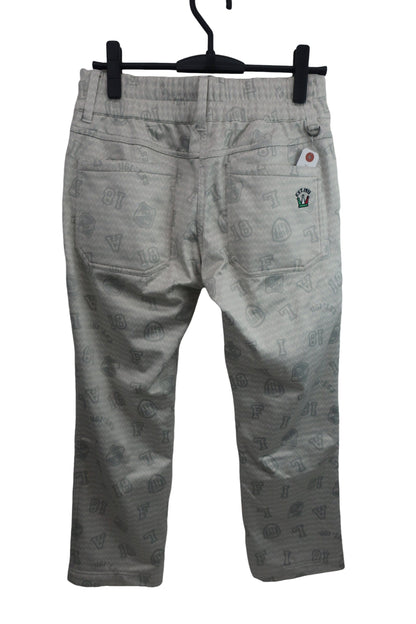 FILA GOLF(フィラゴルフ) 裏起毛パンツ グレー総柄 レディース L B-5