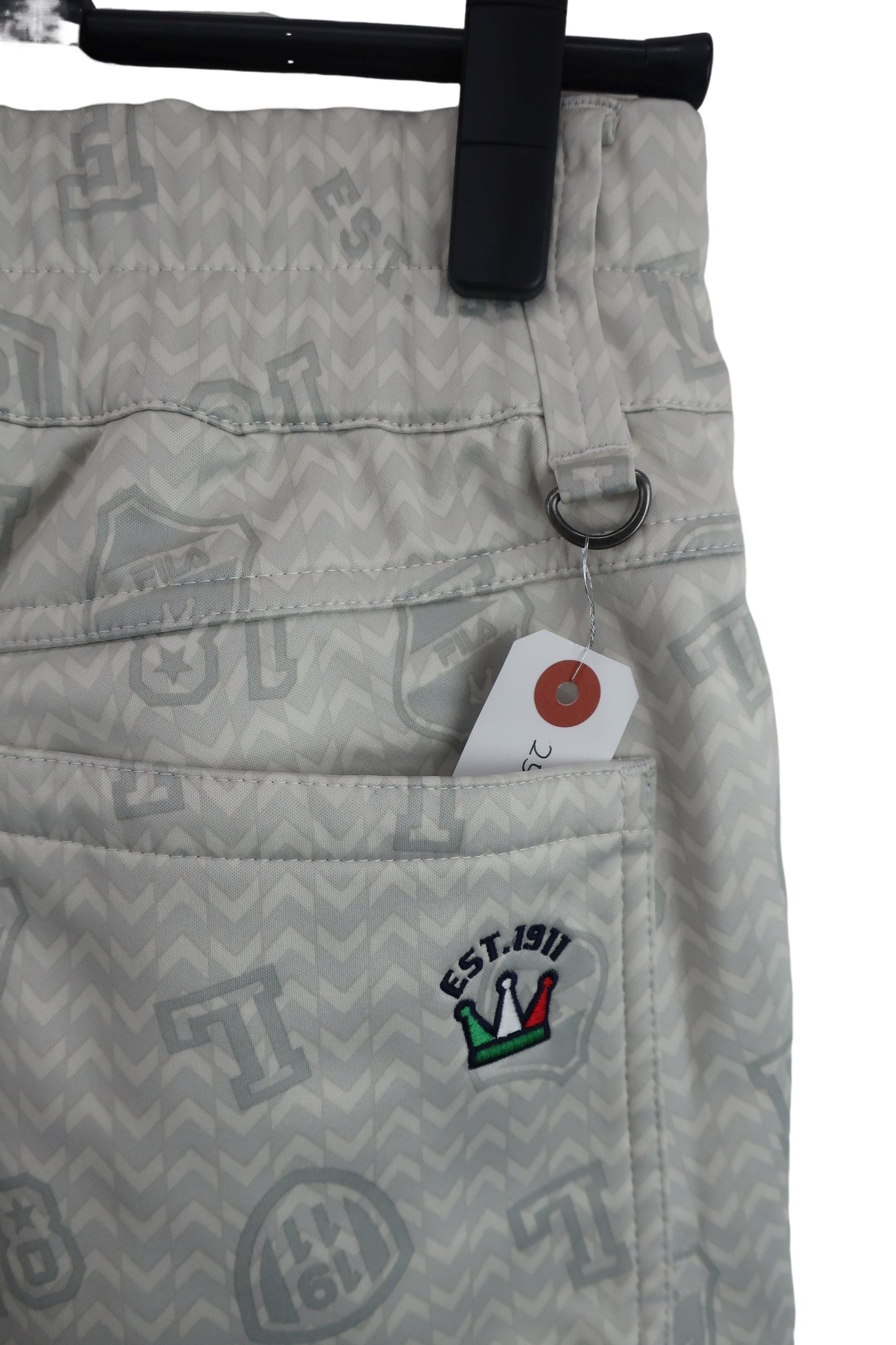 FILA GOLF(フィラゴルフ) 裏起毛パンツ グレー総柄 レディース L B-6