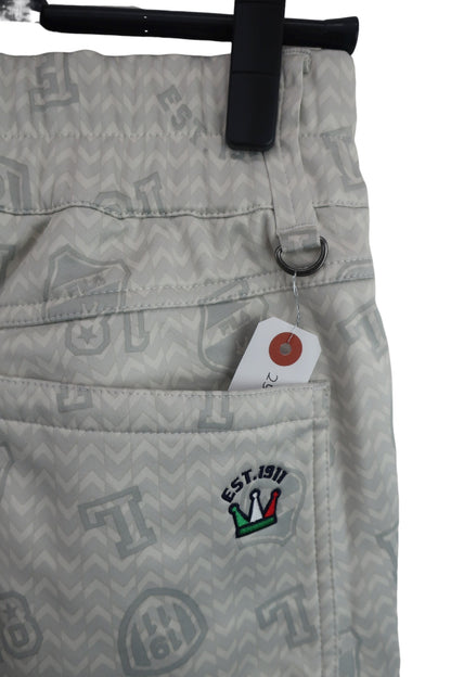FILA GOLF(フィラゴルフ) 裏起毛パンツ グレー総柄 レディース L B-6