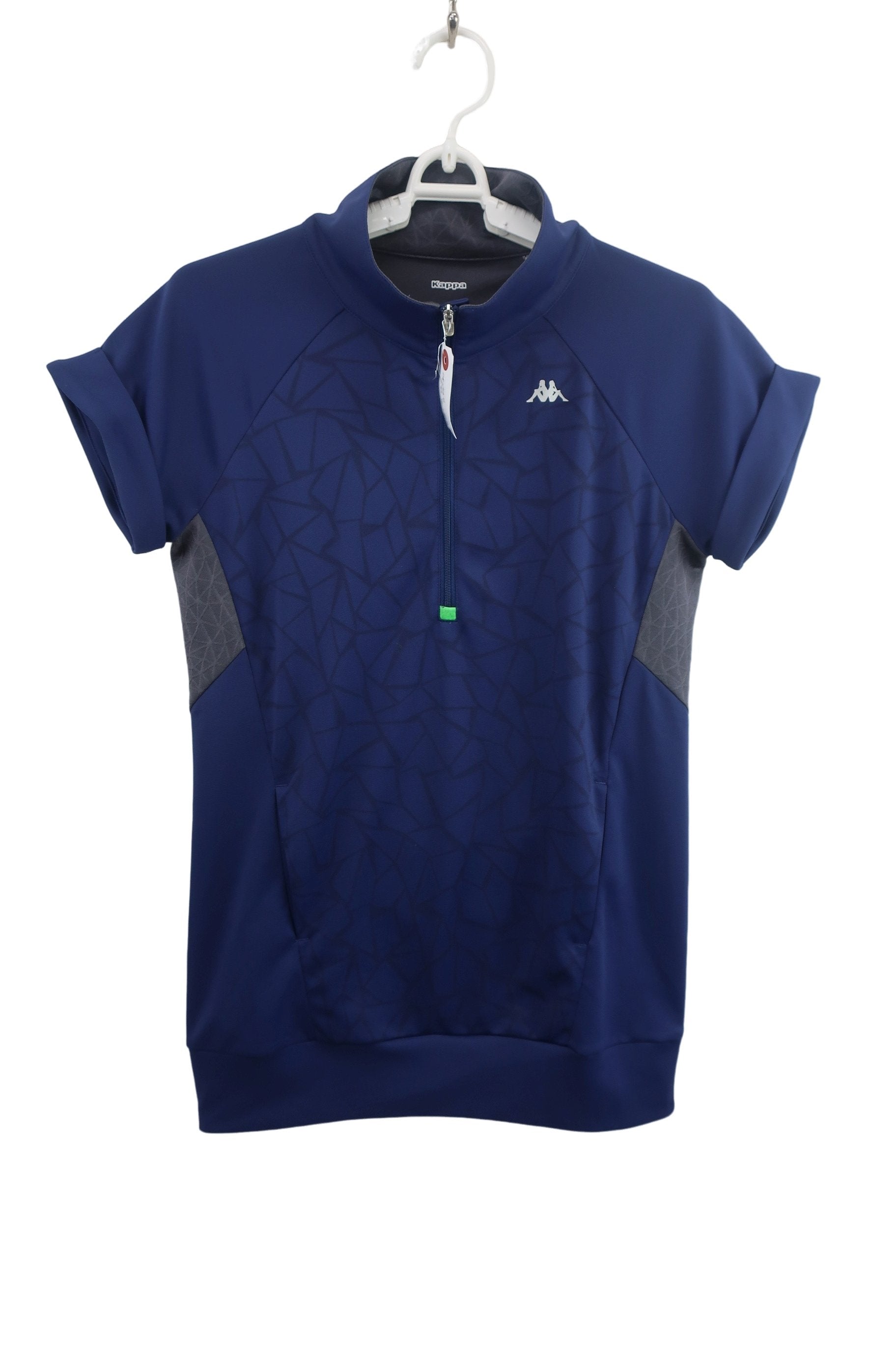 Kappa(カッパ) ハーフジップ半袖シャツ ネイビー レディース M B-1