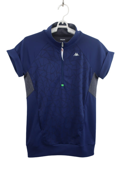 Kappa(カッパ) ハーフジップ半袖シャツ ネイビー レディース M B-1