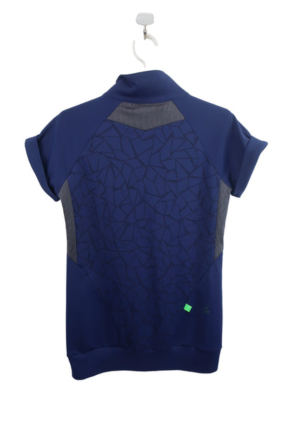 Kappa(カッパ) ハーフジップ半袖シャツ ネイビー レディース M B-6
