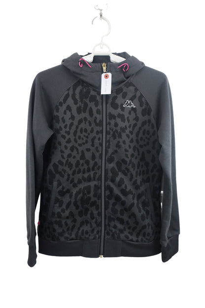 Kappa(カッパ) 長袖フルジップパーカー グレーヒョウ柄 レディース M B-1