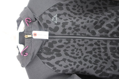 Kappa(カッパ) 長袖フルジップパーカー グレーヒョウ柄 レディース M B-3