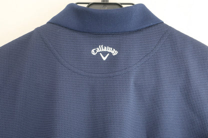 Callaway(キャロウェイ) ハーフジップポロシャツ ネイビー白 レディース L 241-9151814 B-9