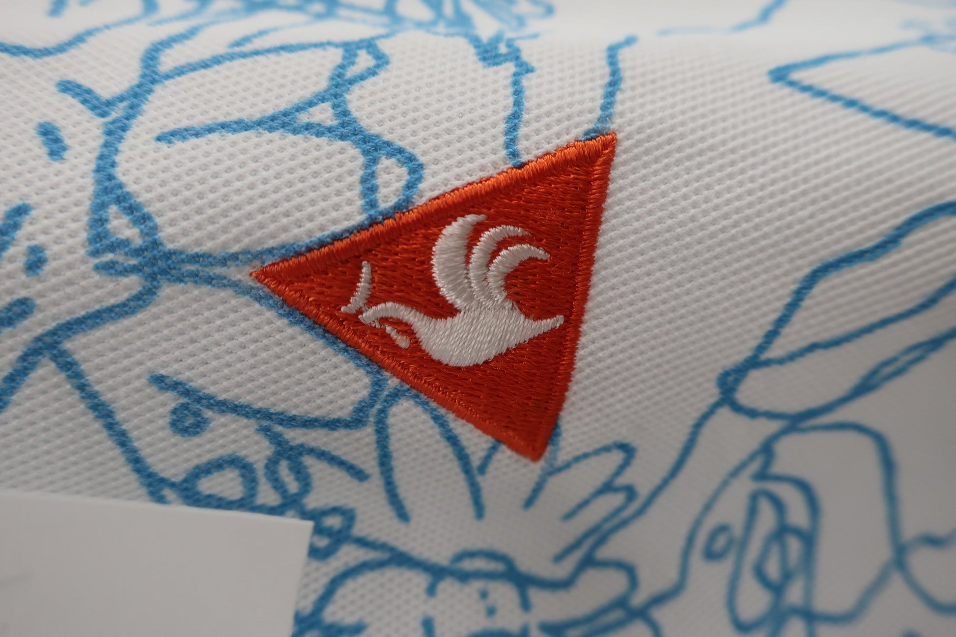 le coq sportif(ルコックスポルティフ) ポロシャツ 白水色総柄 メンズ LL B-2