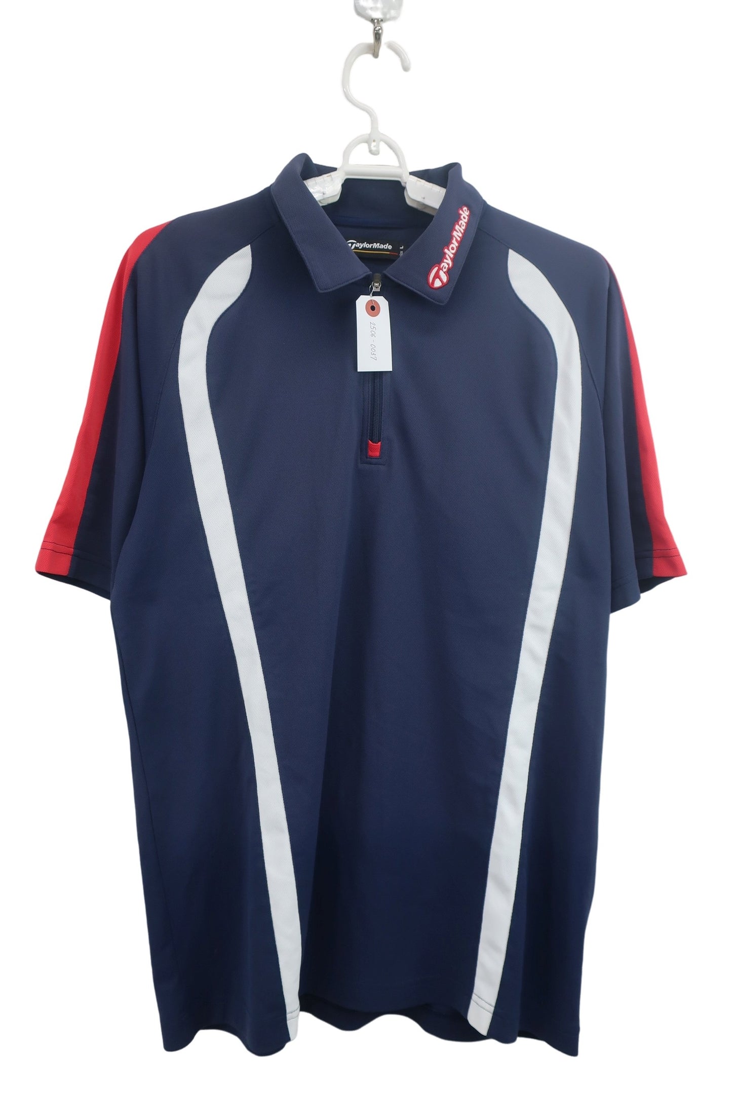 TaylorMade(テーラーメイド) 半袖ハーフジップシャツ ネイビー メンズ L C-1