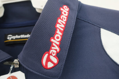 TaylorMade(テーラーメイド) 半袖ハーフジップシャツ ネイビー メンズ L C-2