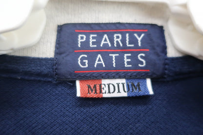 PEARLY GATES(パーリーゲイツ) 半袖ポロシャツ ネイビー・グレー赤 メンズ M 053-160317 B-2