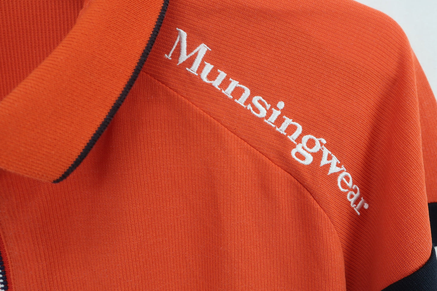 Munsingwear(マンシングウェア) 半袖ハーフジップシャツ オレンジ メンズ M B-2