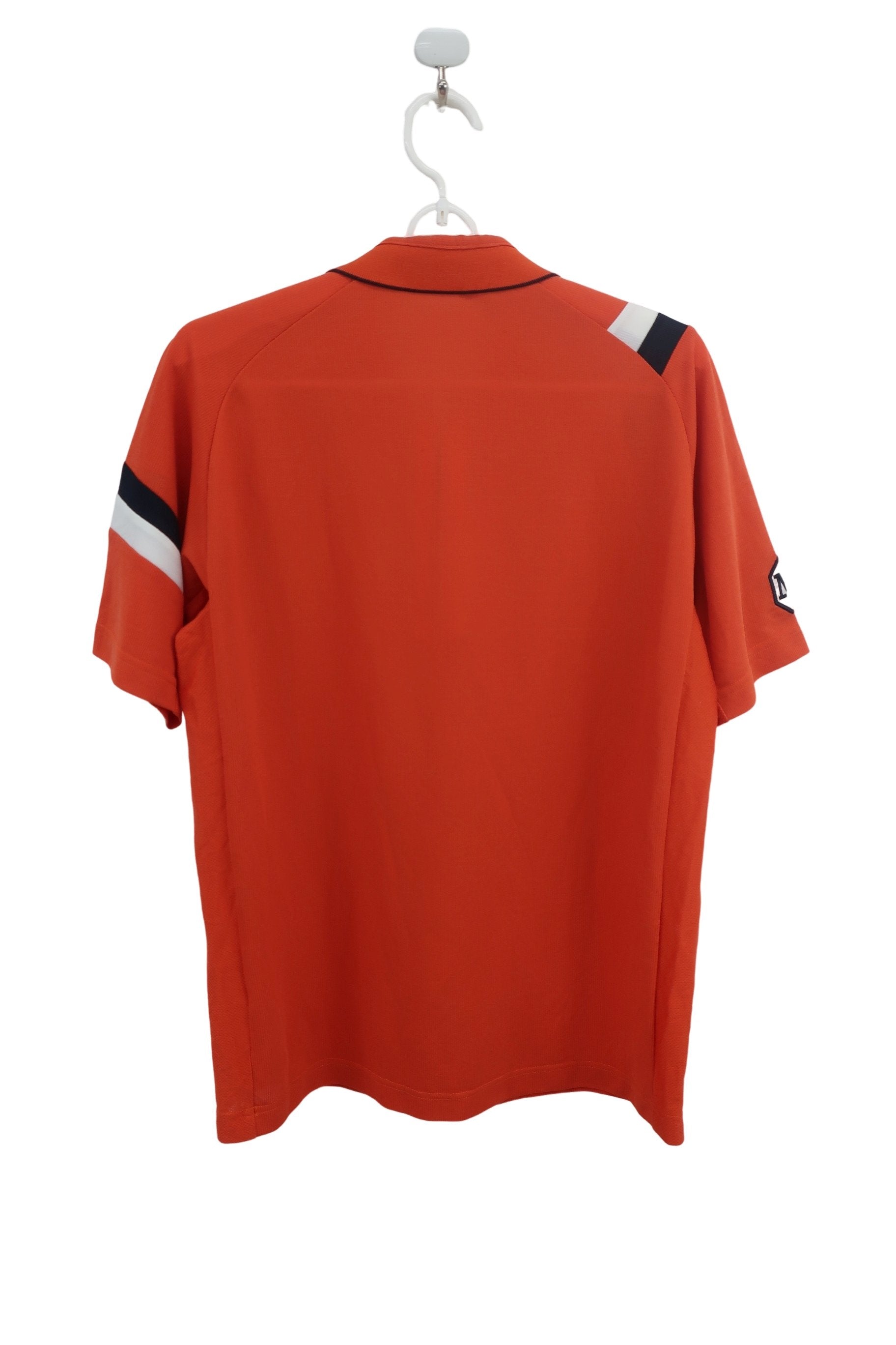 Munsingwear(マンシングウェア) 半袖ハーフジップシャツ オレンジ メンズ M B-5