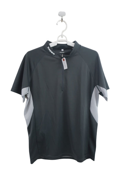 Kappa(カッパ) 半袖ハーフジップシャツ グレー メンズ L A-1