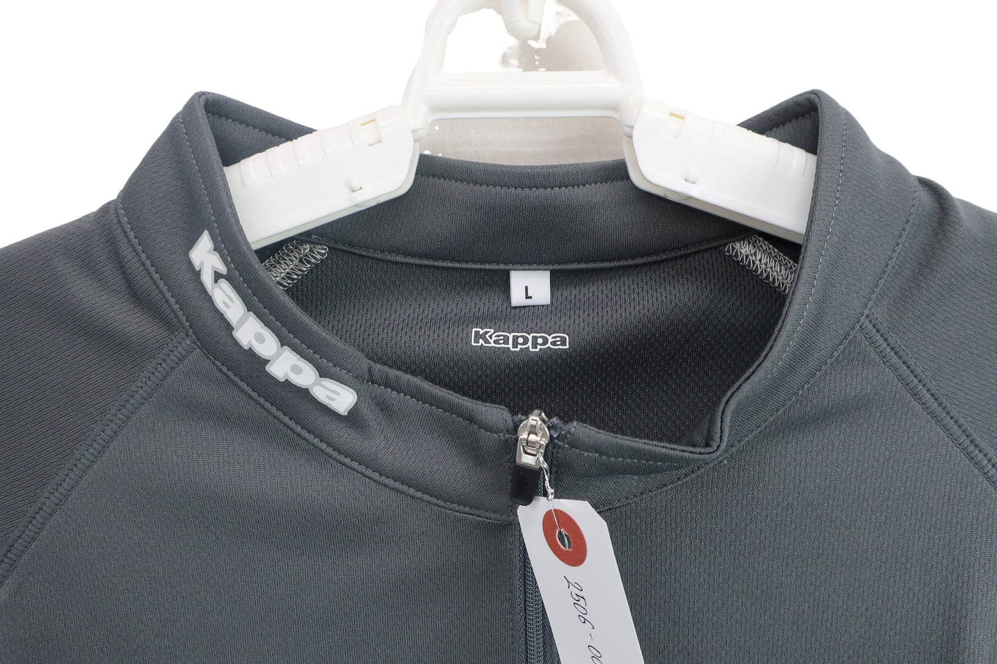 Kappa(カッパ) 半袖ハーフジップシャツ グレー メンズ L A-2