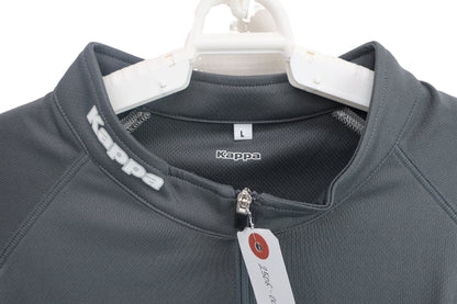 Kappa(カッパ) 半袖ハーフジップシャツ グレー メンズ L A-2